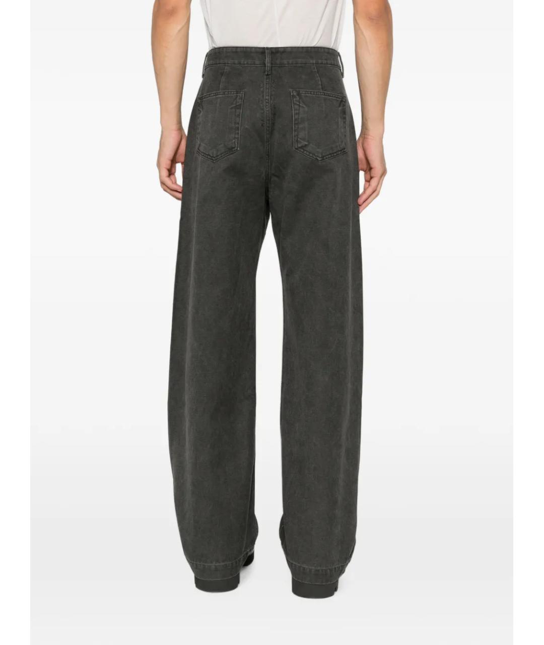 RICK OWENS DRKSHDW Антрацитовые хлопковые прямые джинсы, фото 8
