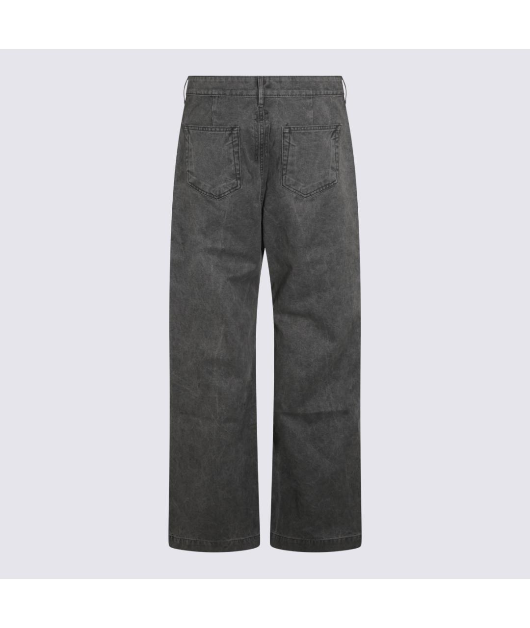 RICK OWENS DRKSHDW Антрацитовые хлопковые прямые джинсы, фото 2