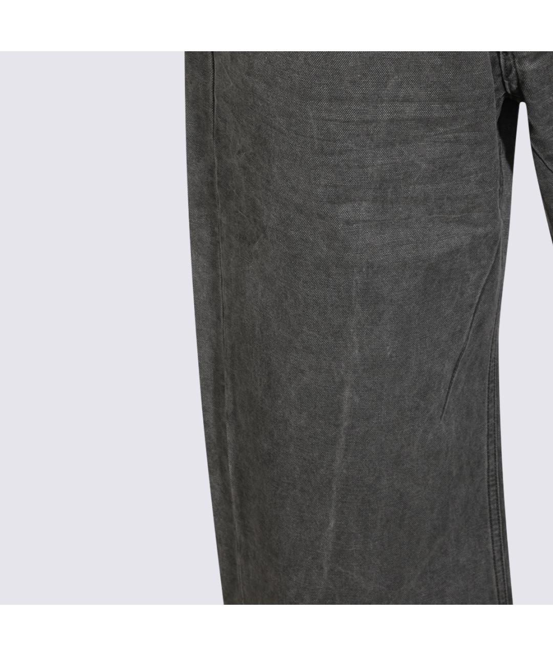 RICK OWENS DRKSHDW Антрацитовые хлопковые прямые джинсы, фото 4