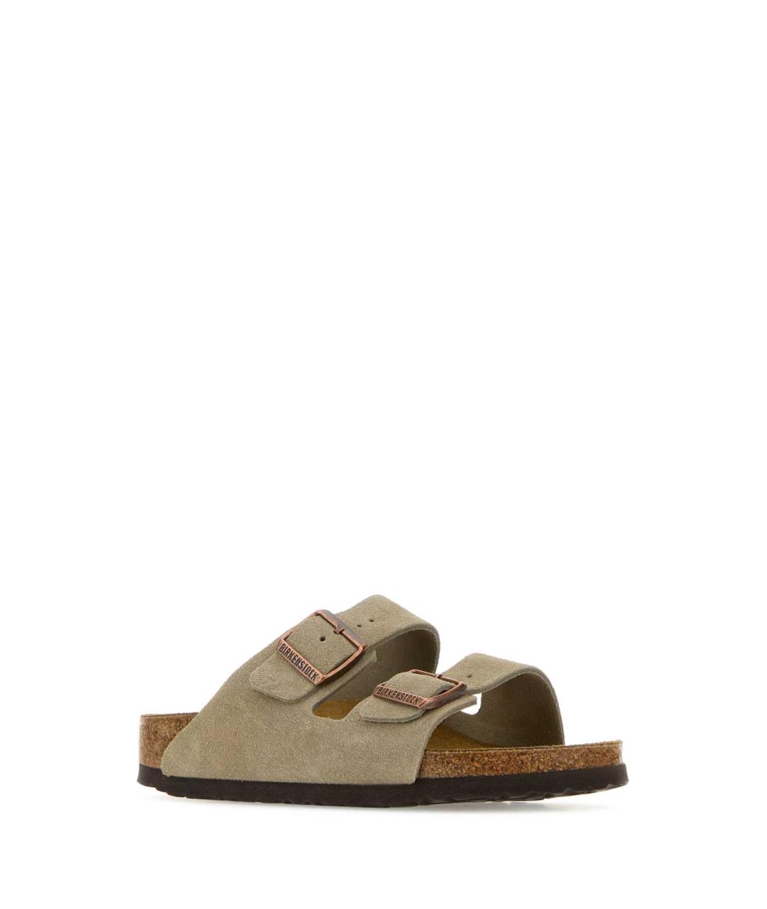 BIRKENSTOCK Серые замшевые шлепанцы, фото 2