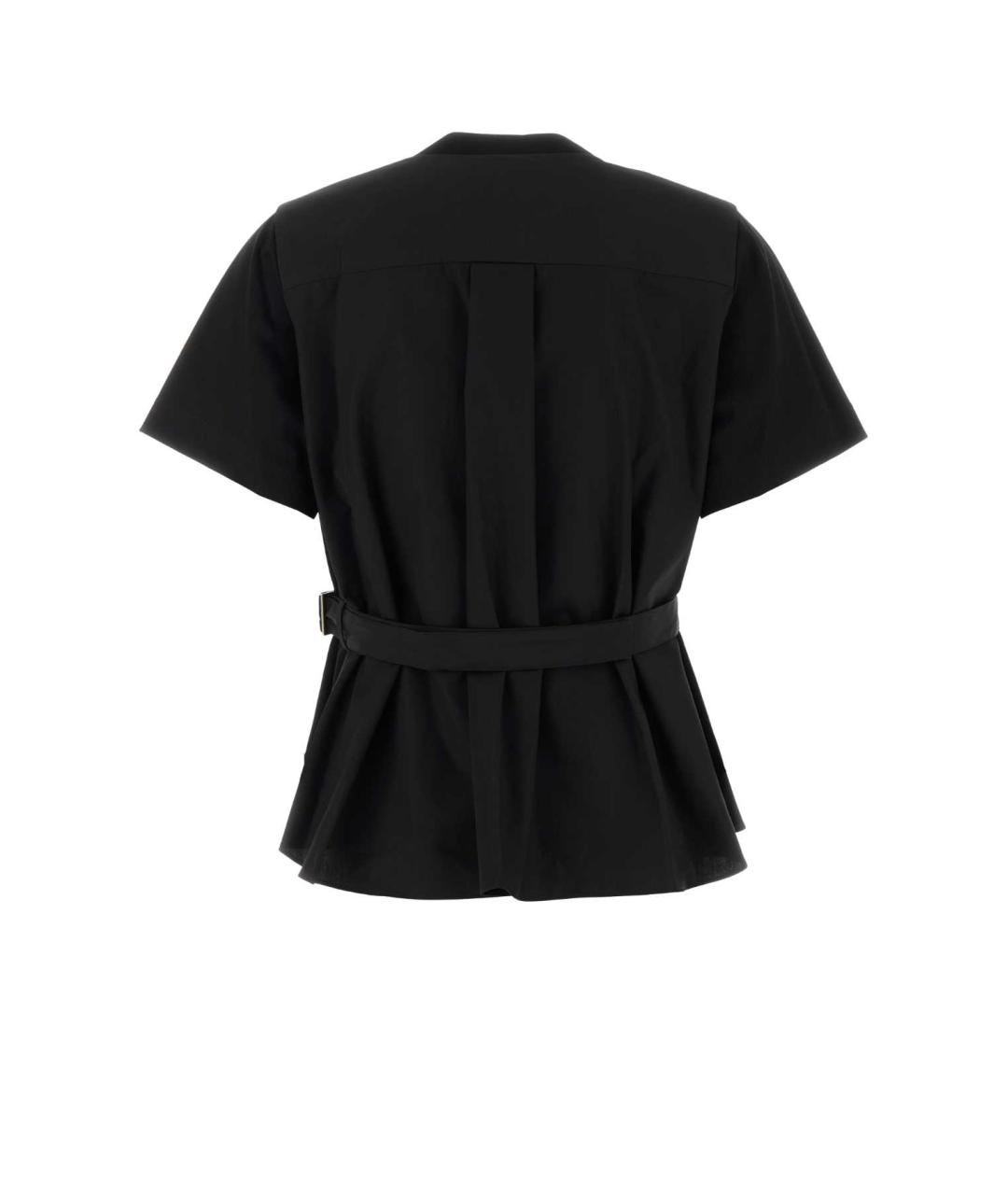 SACAI Черная хлопковая футболка, фото 2