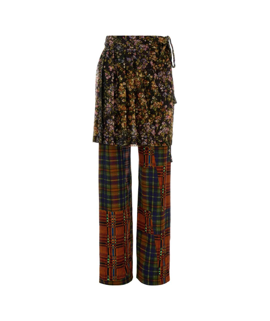 DRIES VAN NOTEN Мульти вискозные прямые брюки, фото 1