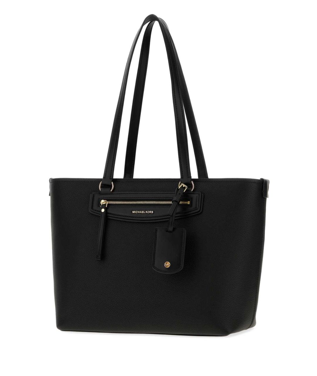 MICHAEL KORS Черная кожаная сумка с короткими ручками, фото 2