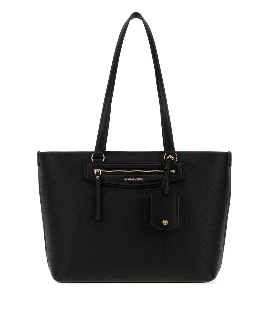 MICHAEL KORS Черная кожаная сумка с короткими ручками, фото 1