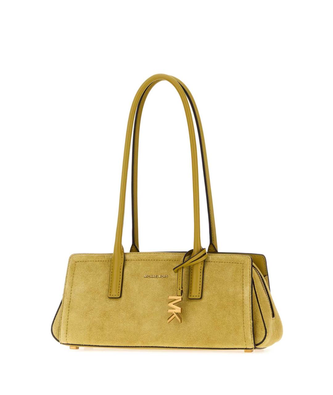 MICHAEL KORS Желтая кожаная сумка с короткими ручками, фото 2