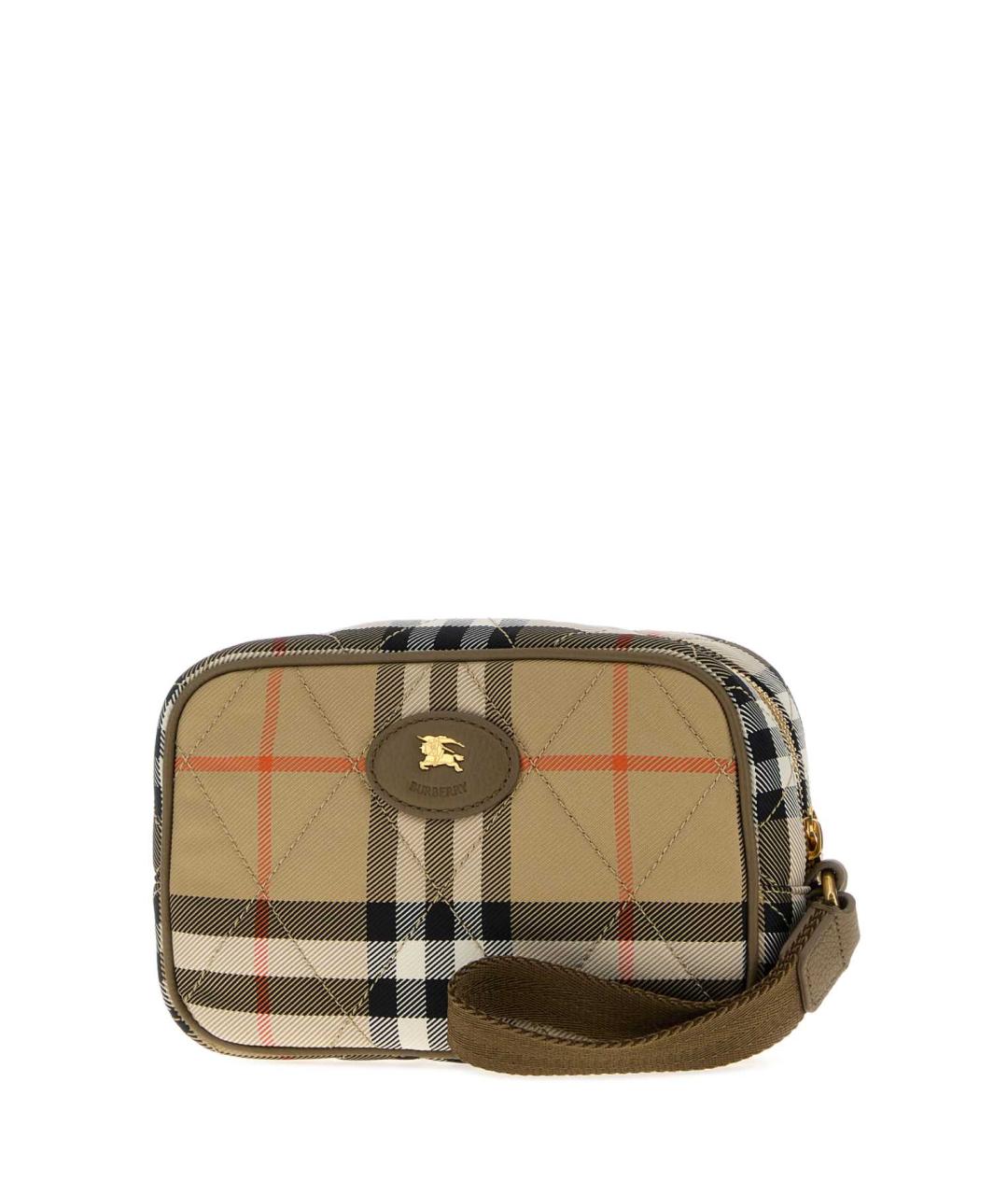 BURBERRY Бежевая нейлоновая сумка с короткими ручками, фото 2