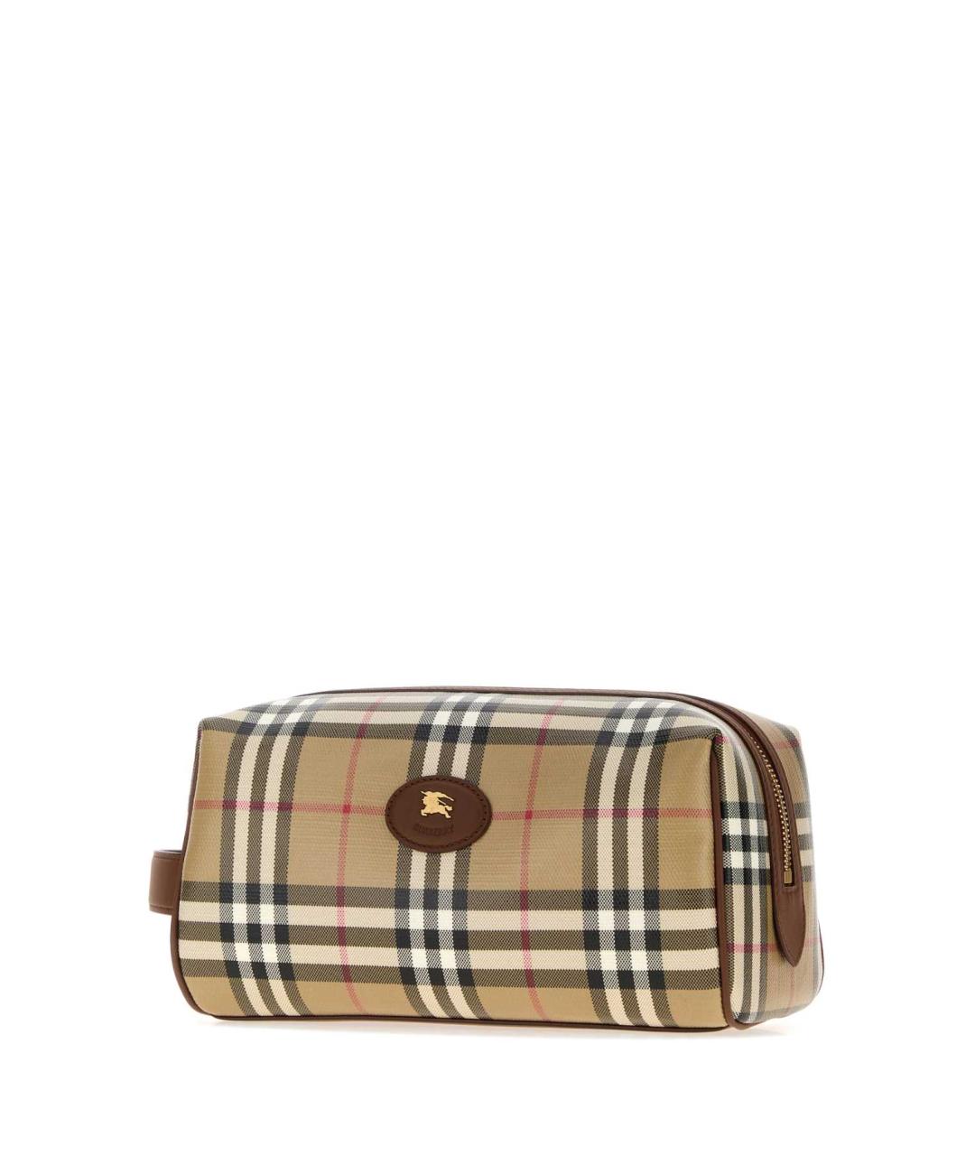 BURBERRY Бежевая барсетка из канвы, фото 2