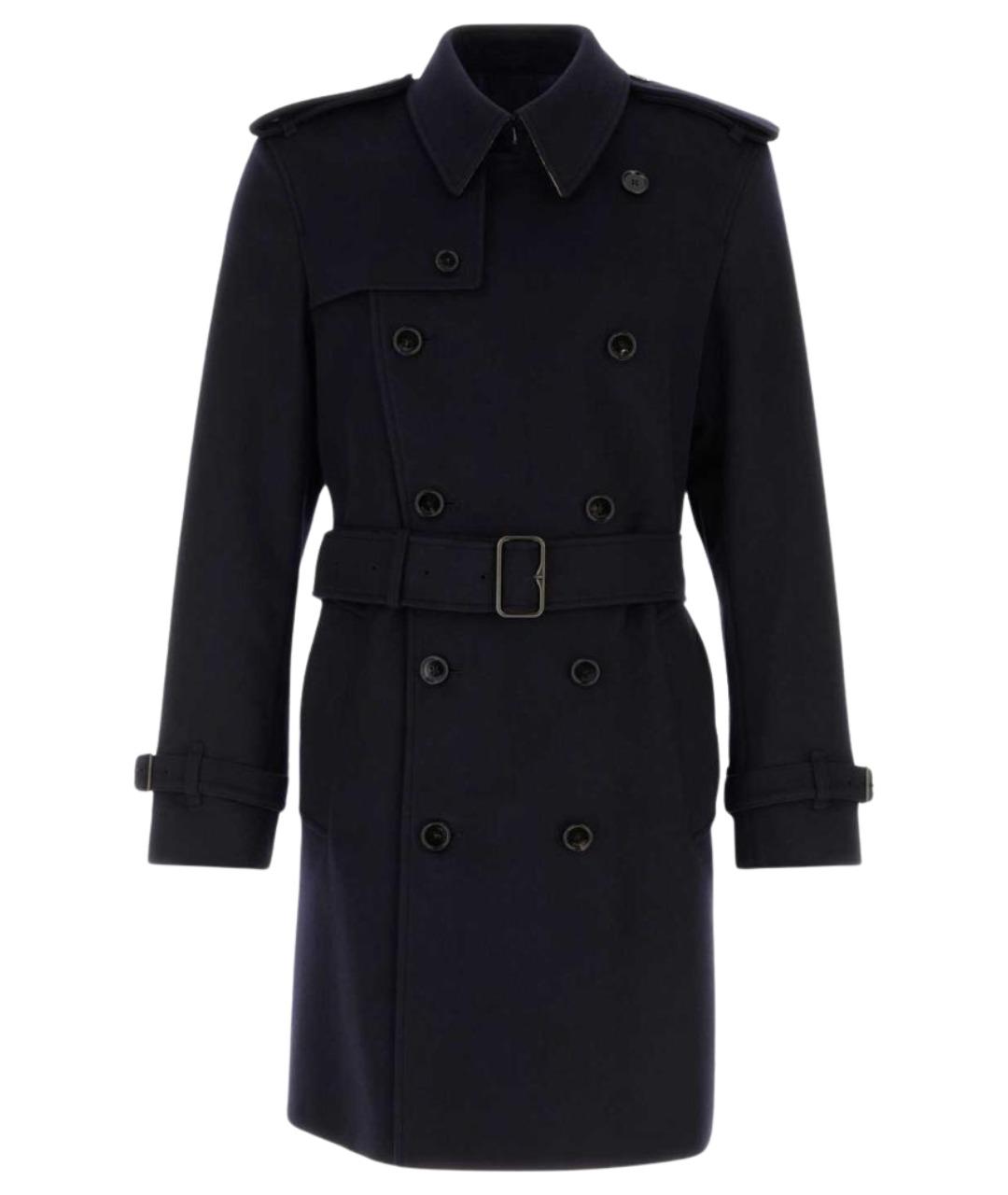 BURBERRY Темно-синее кашемировое пальто, фото 1