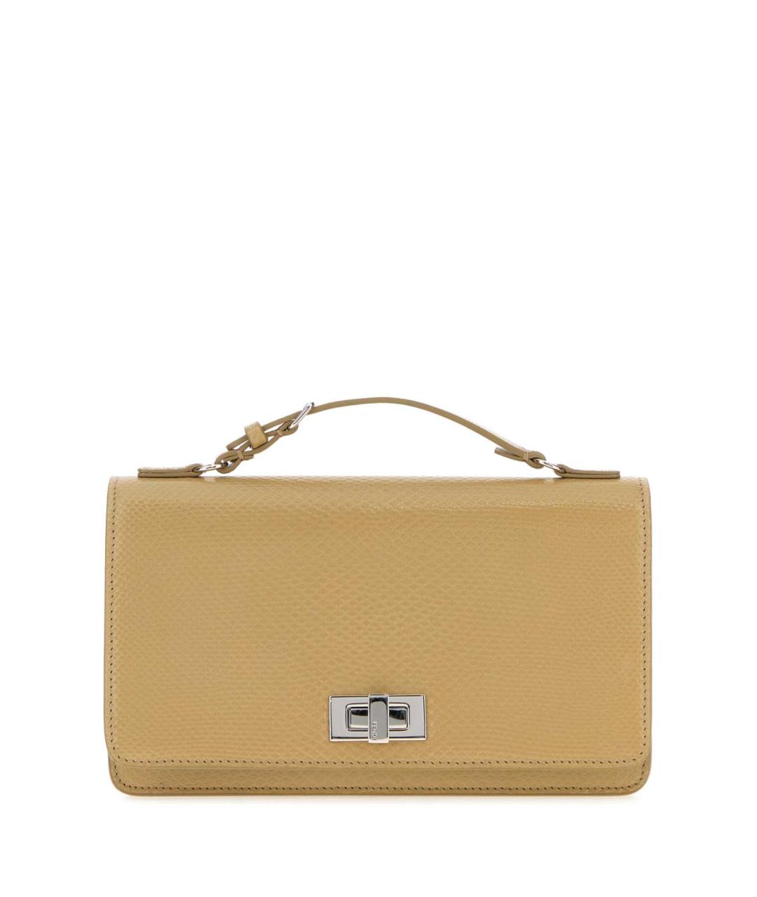 FENDI Бежевый кожаный кошелек, фото 2
