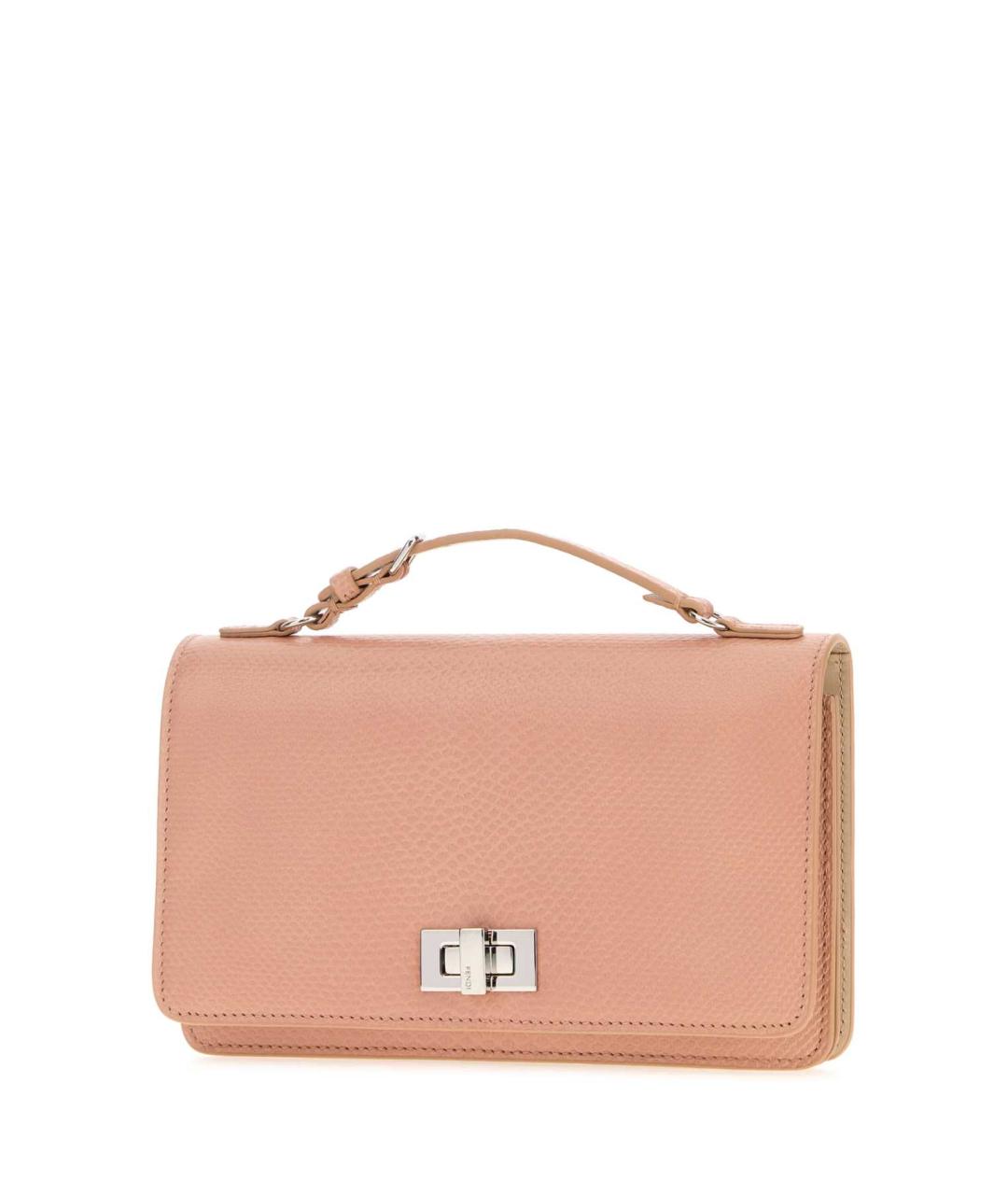 FENDI Розовый кожаный кошелек, фото 2