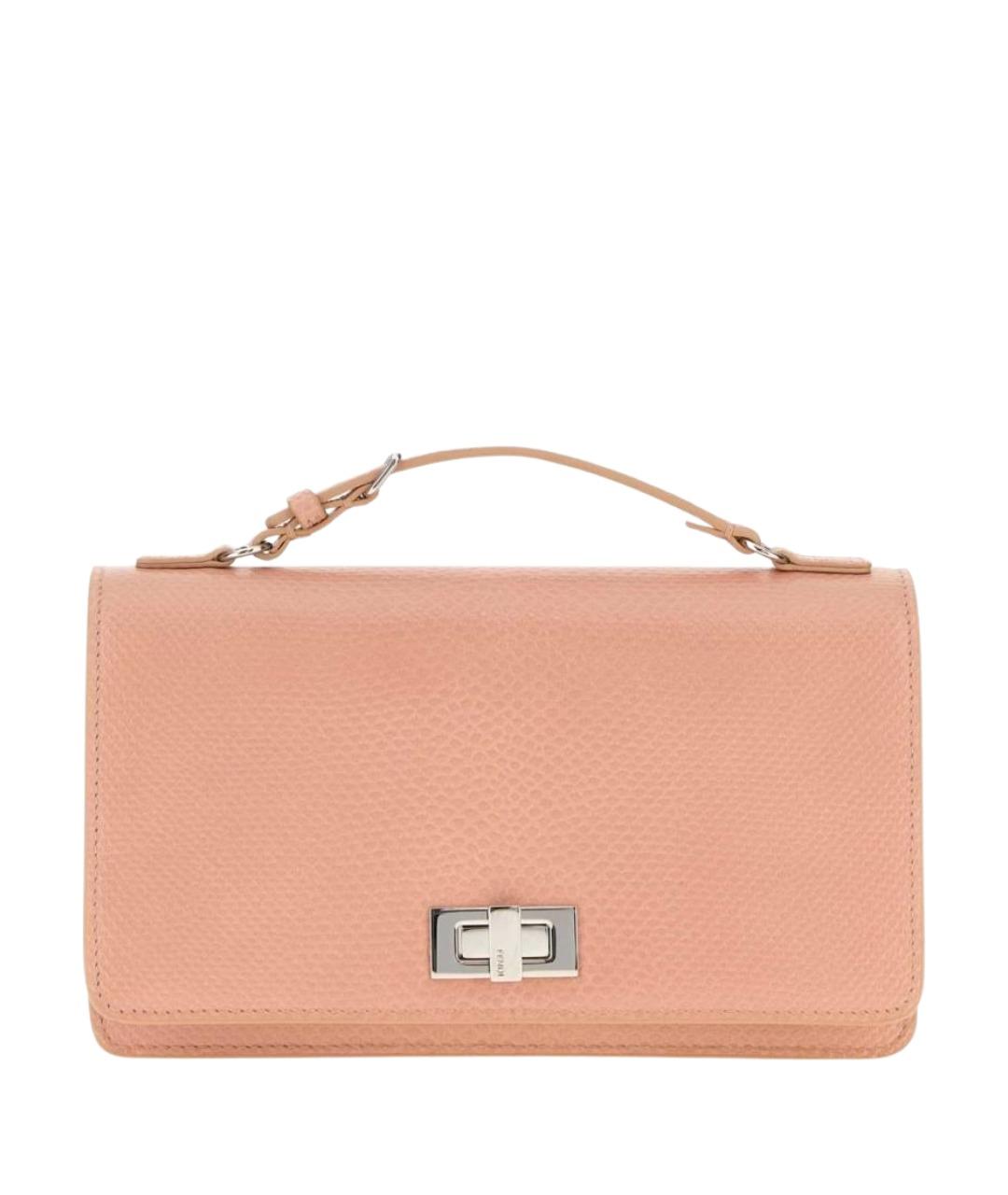 FENDI Розовый кожаный кошелек, фото 1
