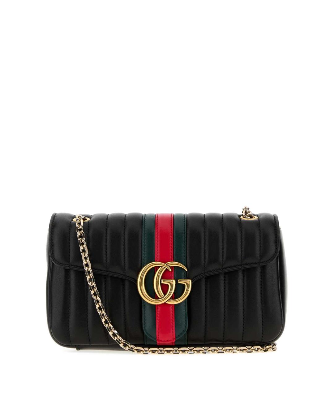 GUCCI Черная кожаная сумка через плечо, фото 1