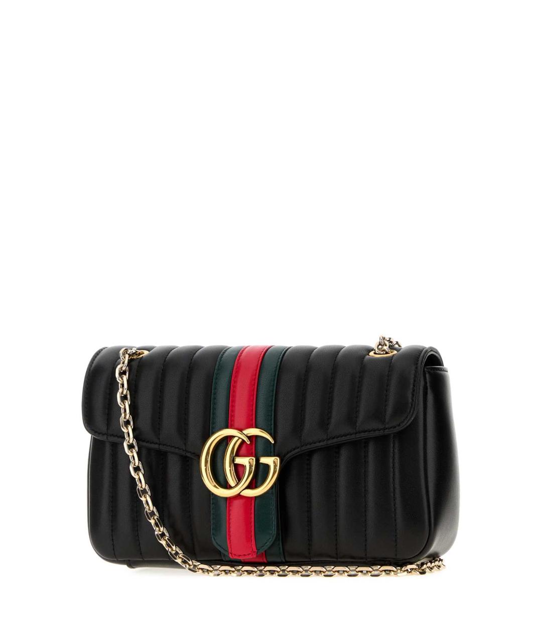 GUCCI Черная кожаная сумка через плечо, фото 2