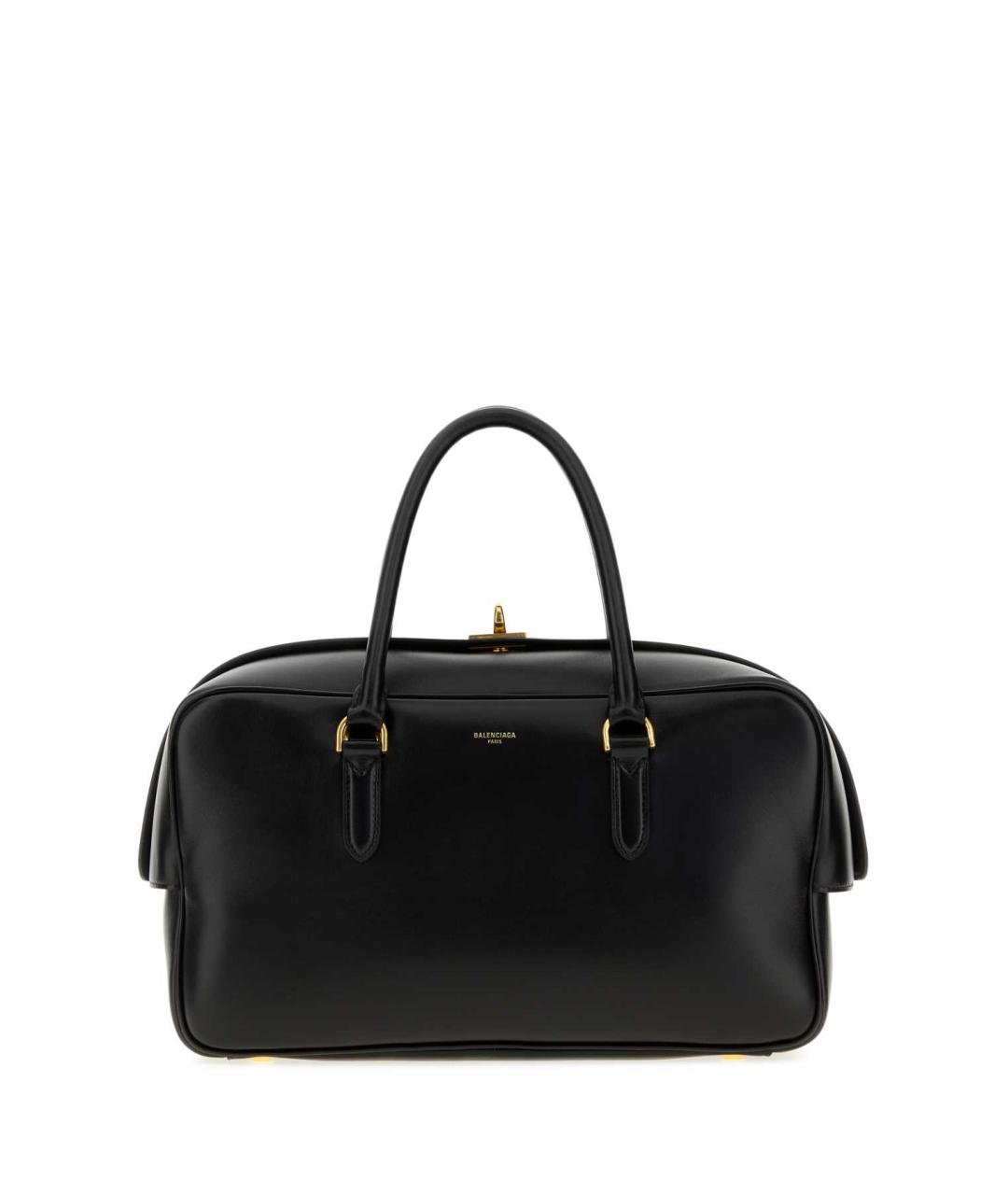 BALENCIAGA Черная кожаная сумка тоут, фото 3