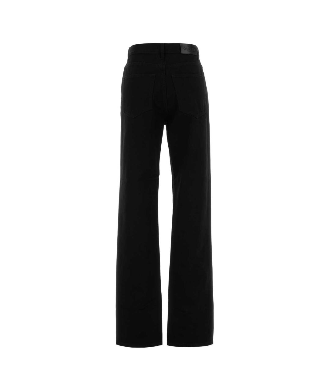 GUCCI Черные хлопковые повседневные брюки, фото 2