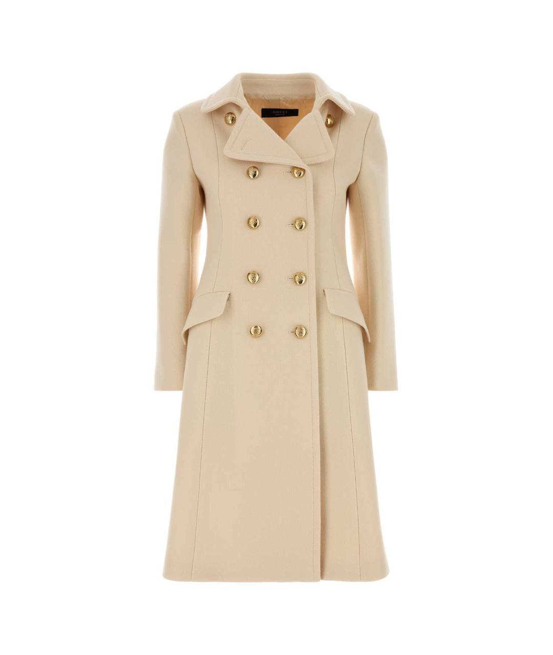 GUCCI Бежевое шерстяное пальто, фото 3