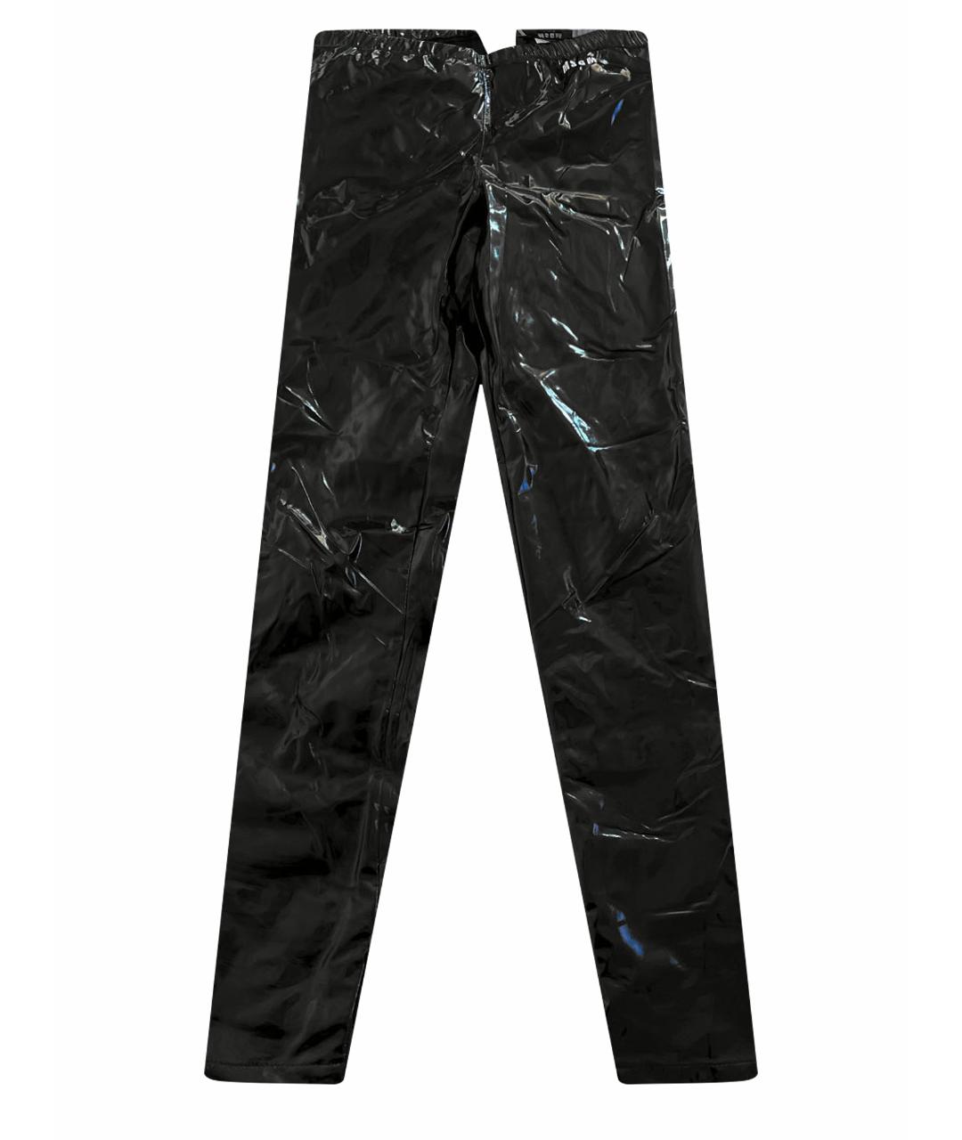MSGM Черные полиэстеровые прямые брюки, фото 1
