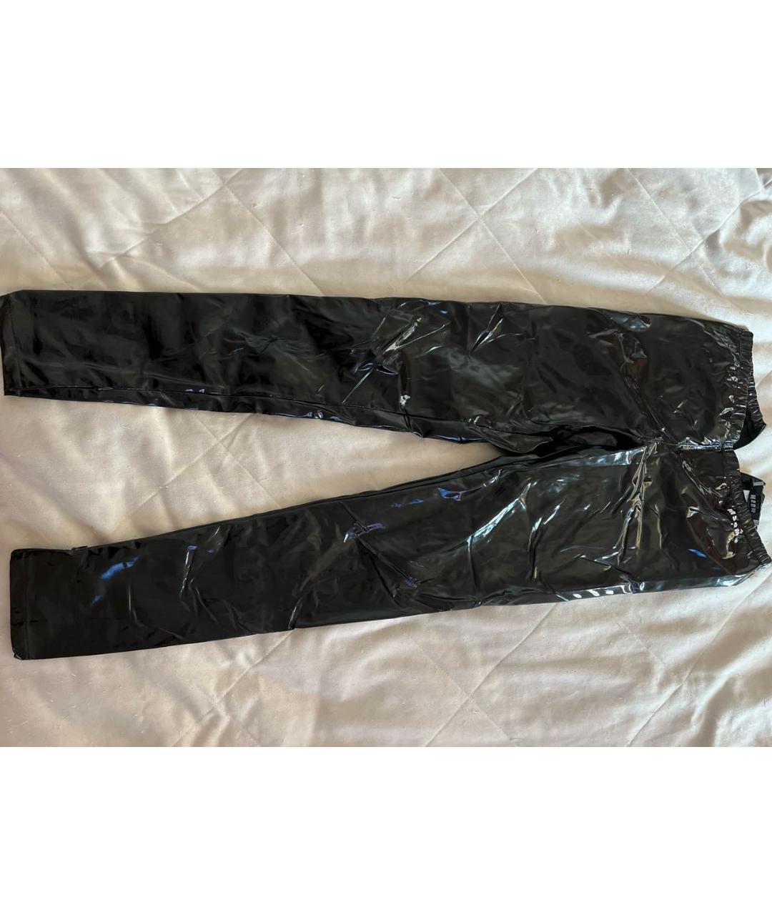 MSGM Черные полиэстеровые прямые брюки, фото 8