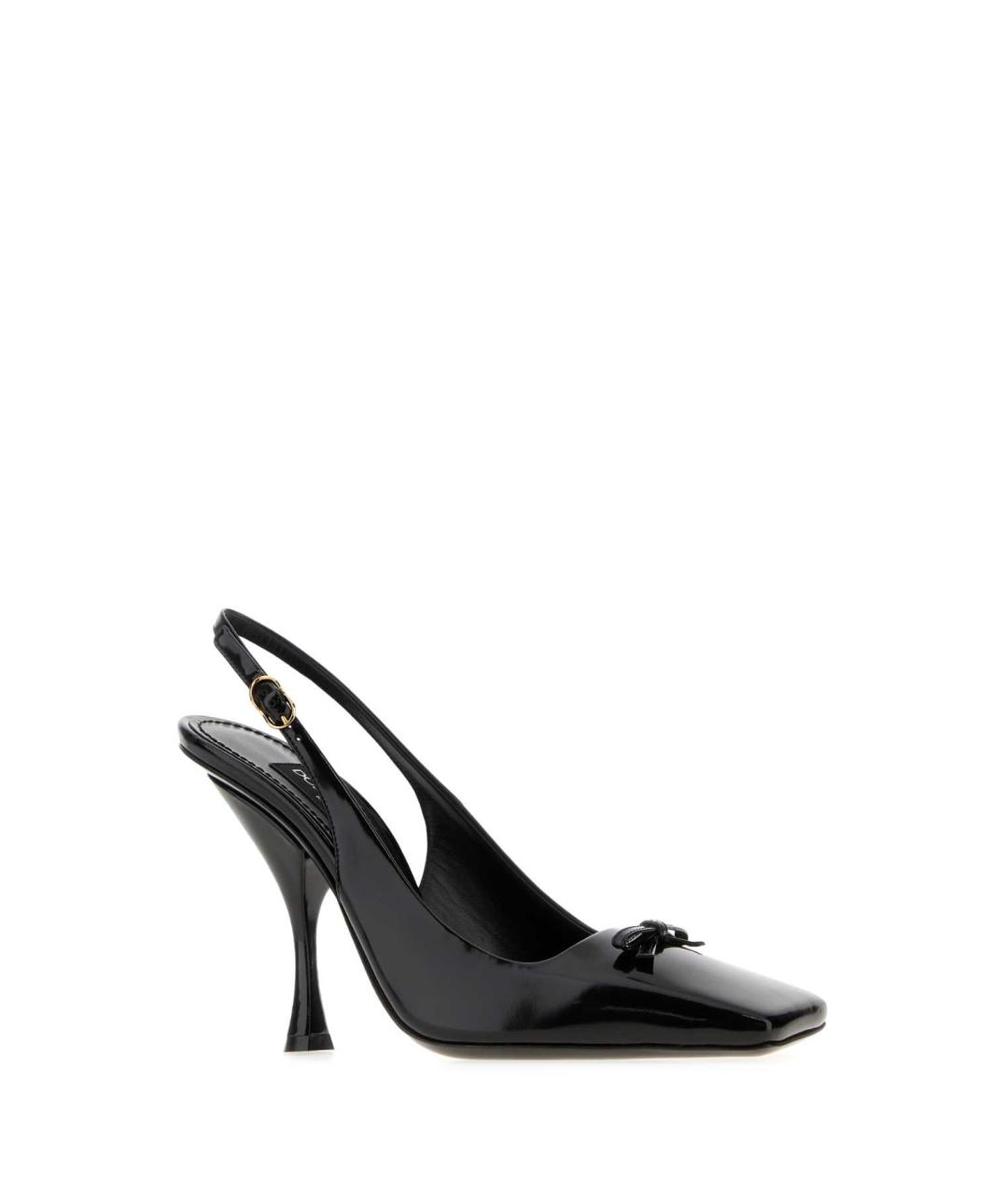 DOLCE&GABBANA Черные кожаные туфли, фото 2