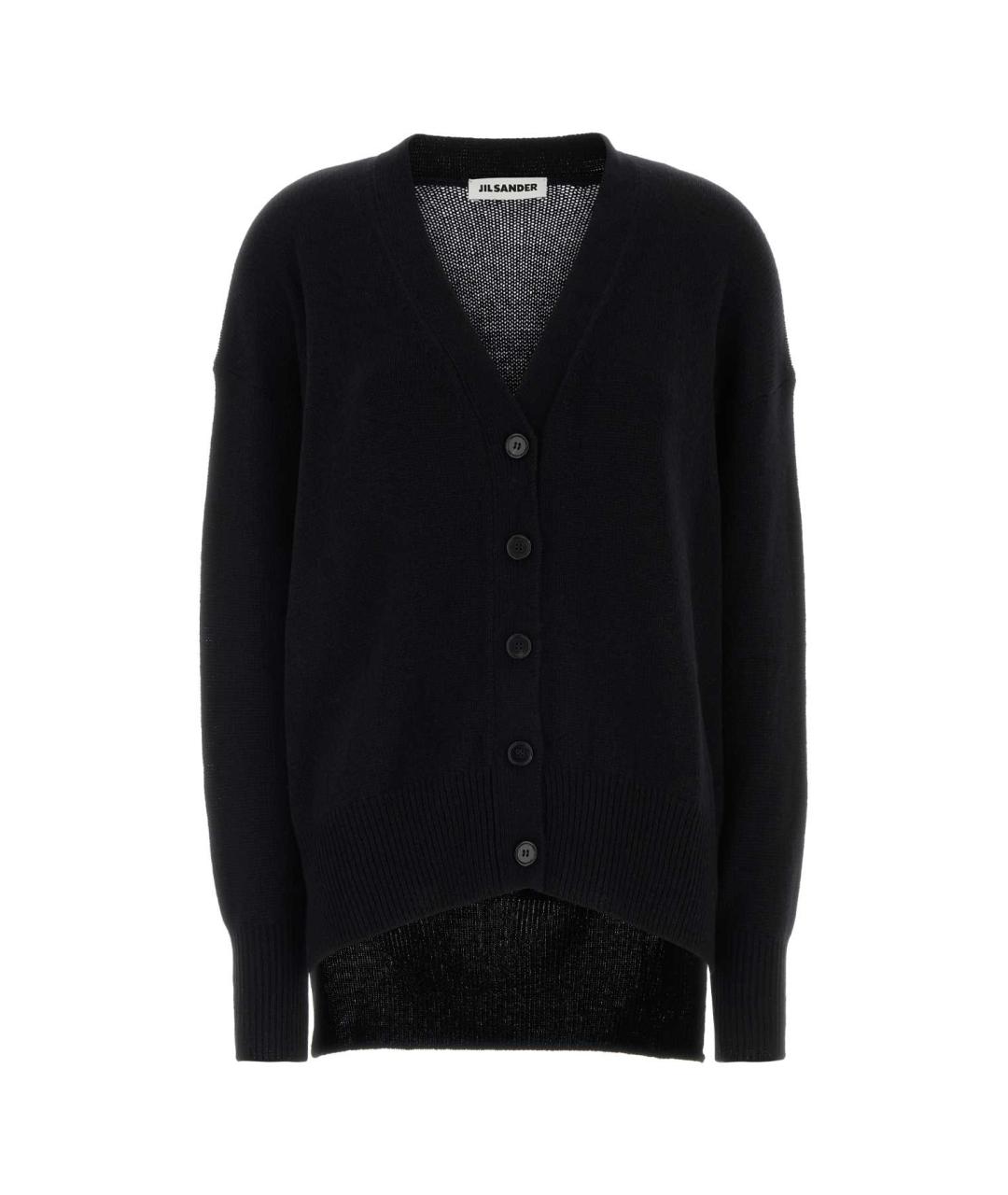 JIL SANDER Черный кашемировый кардиган, фото 1