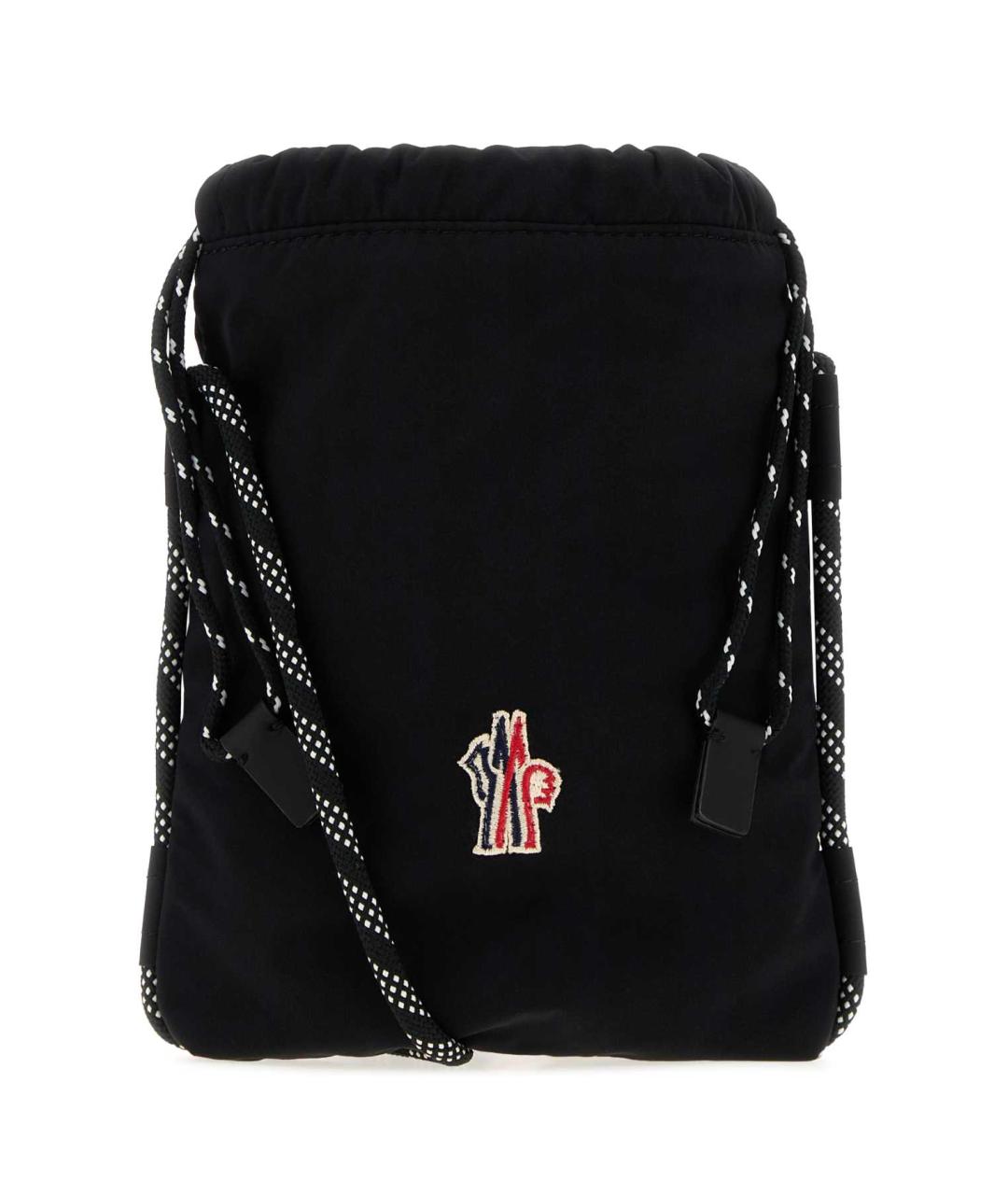 MONCLER GRENOBLE Черная синтетическая сумка на плечо, фото 1