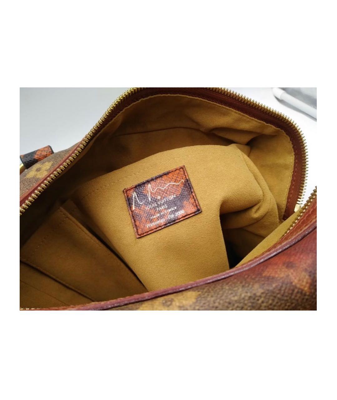 LOUIS VUITTON PRE-OWNED Бордовая кожаная сумка с короткими ручками, фото 5