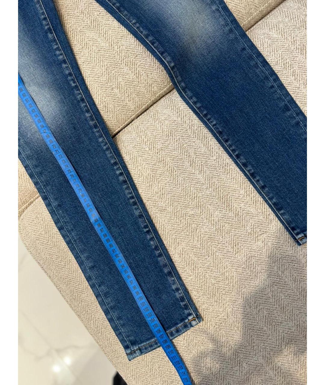 SAINT LAURENT Синие хлопковые джинсы слим, фото 3