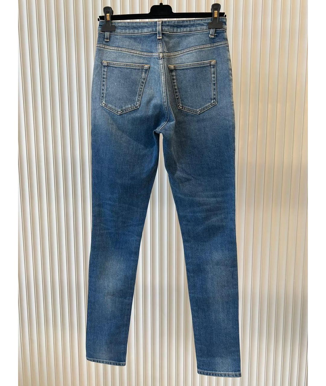 SAINT LAURENT Синие хлопковые джинсы слим, фото 2