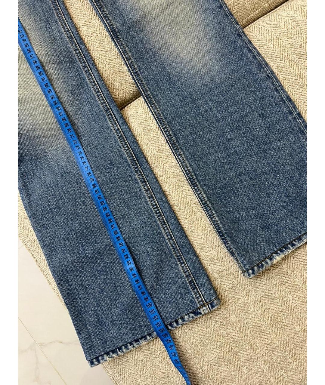 SAINT LAURENT Синие хлопковые джинсы клеш, фото 3