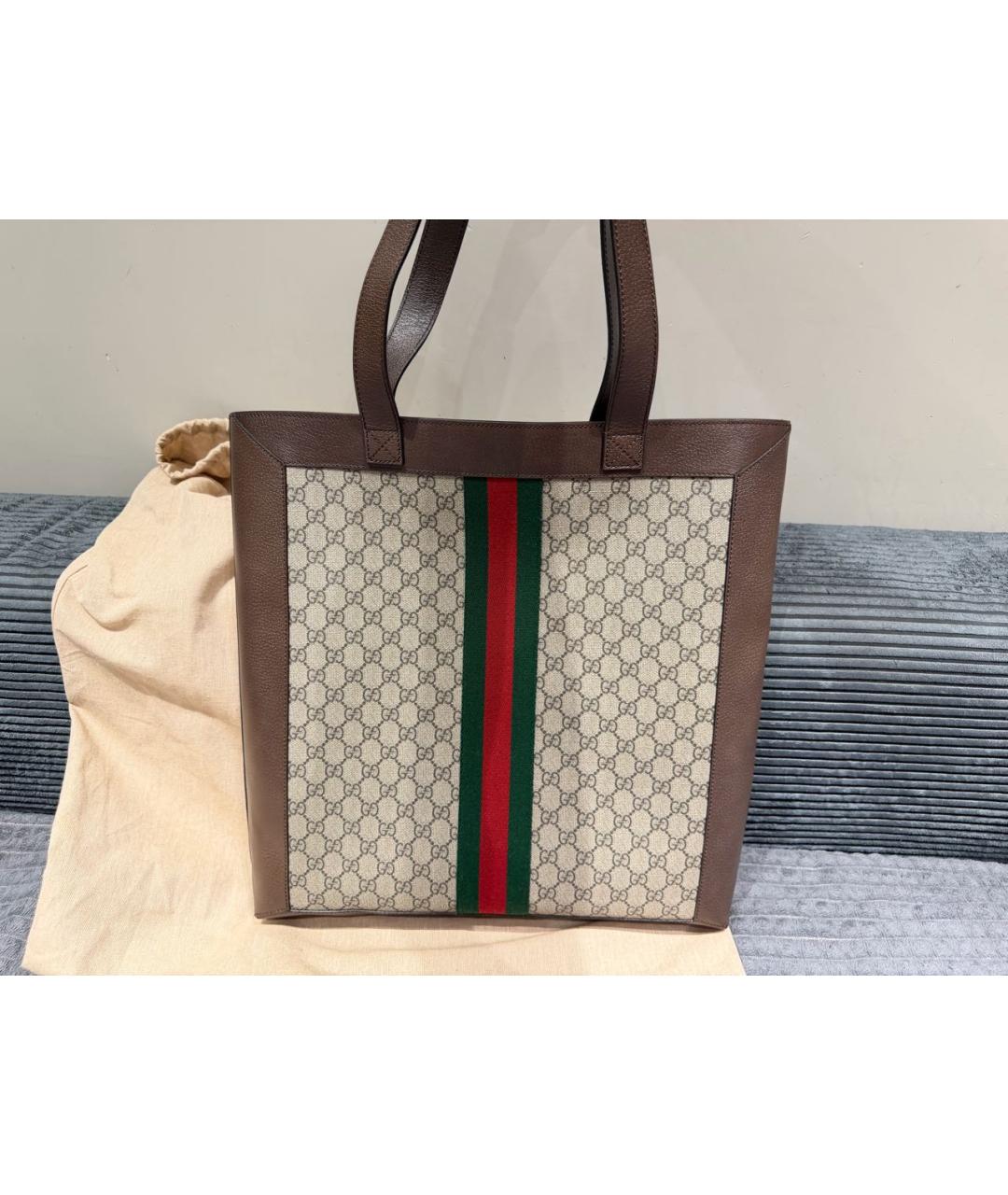 GUCCI Коричневая сумка тоут, фото 2