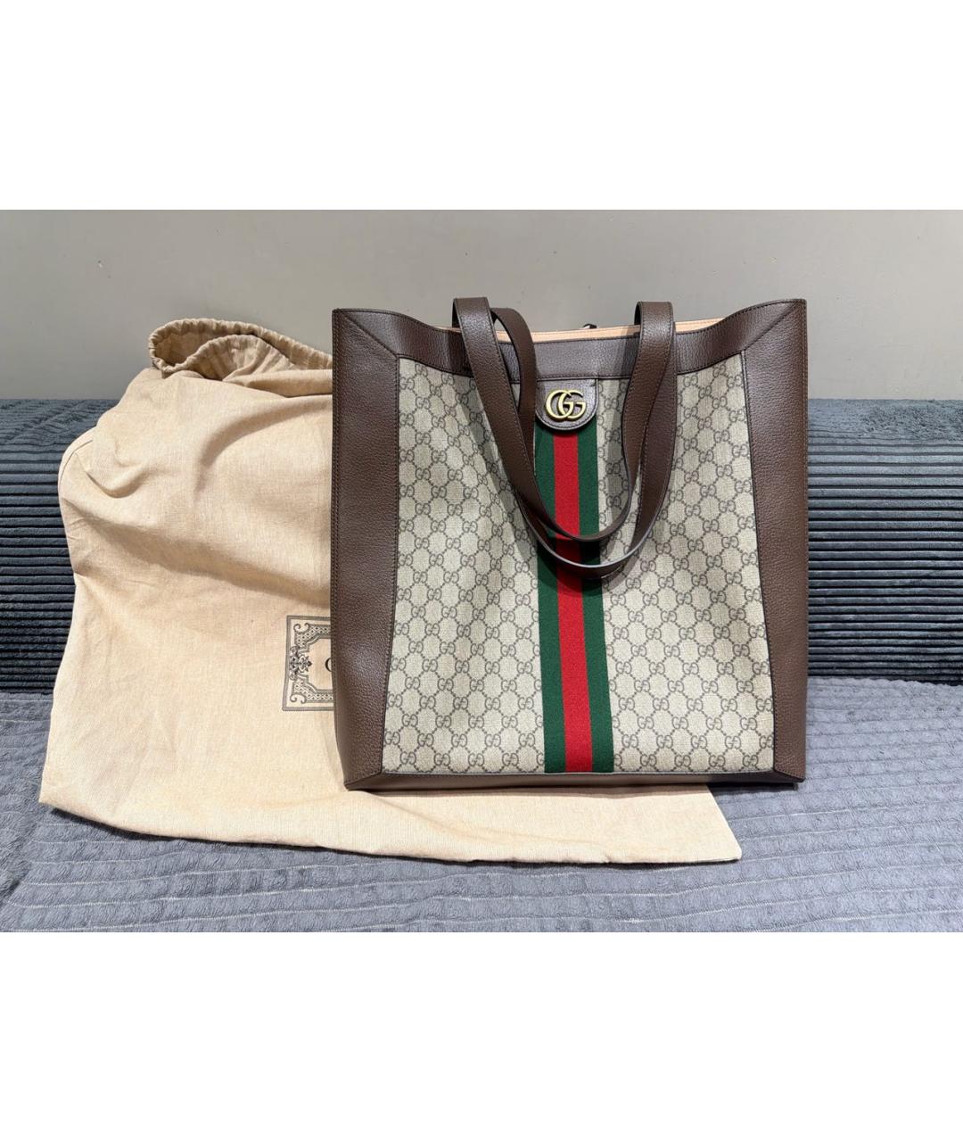 GUCCI Коричневая сумка тоут, фото 7