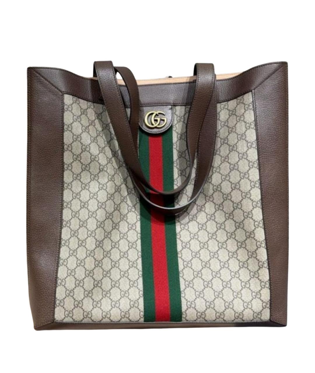 GUCCI Коричневая сумка тоут, фото 1