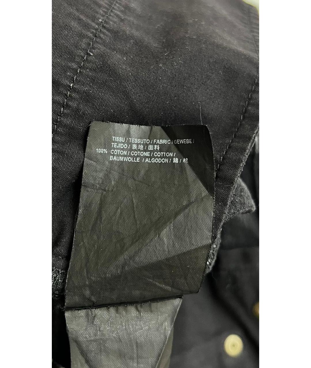 SAINT LAURENT Черные хлопковые прямые джинсы, фото 8