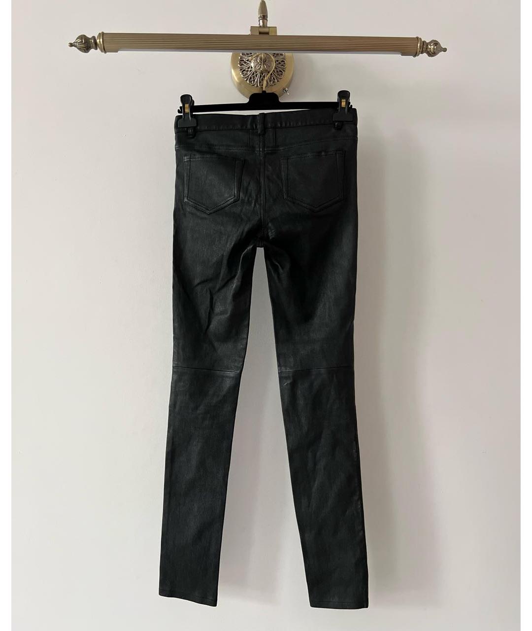 SAINT LAURENT Черные хлопковые брюки узкие, фото 2