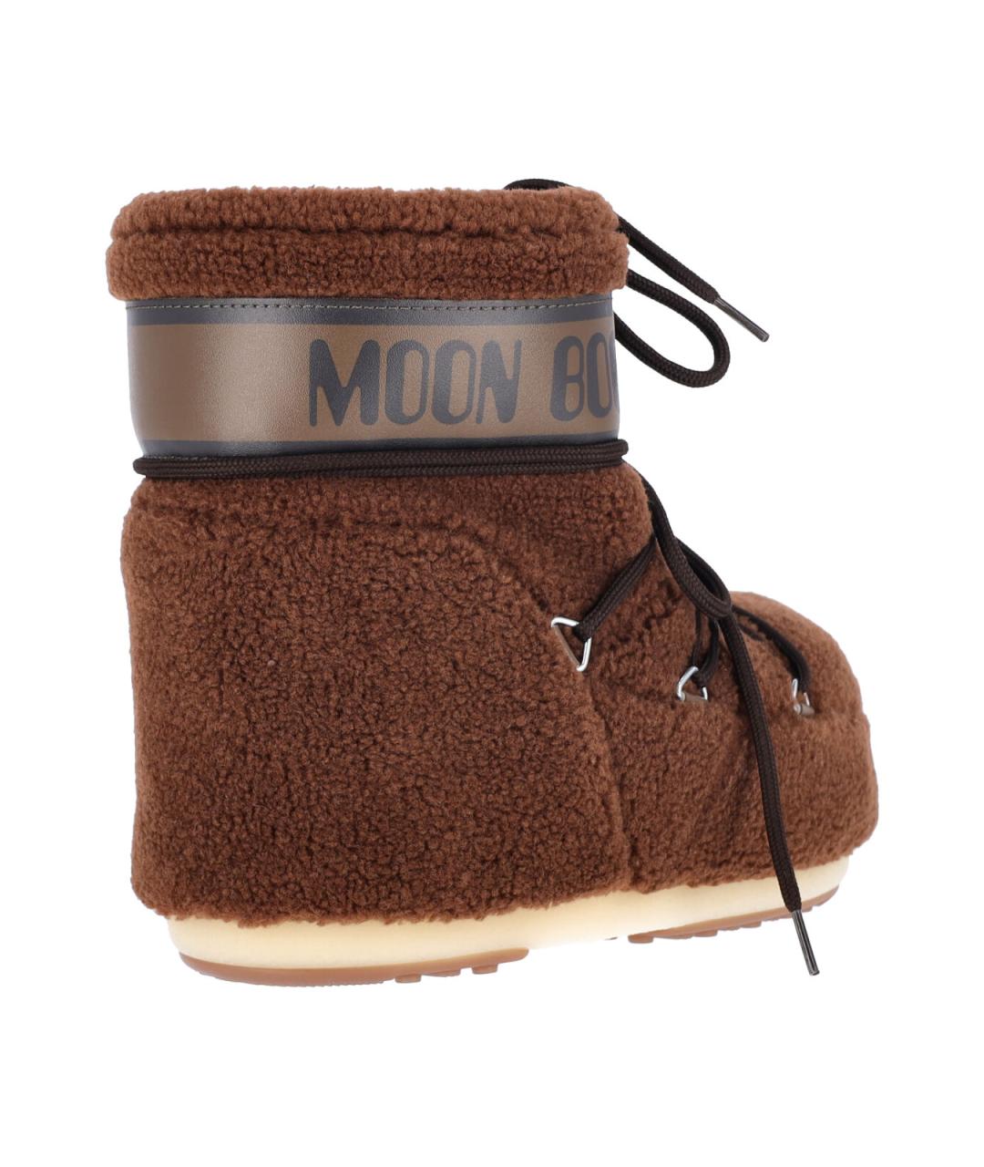 MOON BOOT Коричневые синтетические ботинки, фото 4
