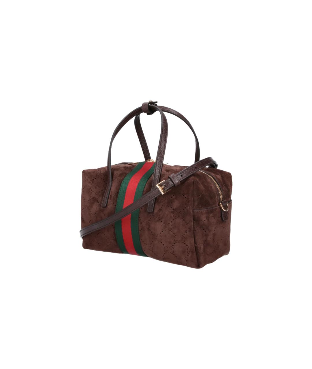 GUCCI Коричневая замшевая сумка тоут, фото 2
