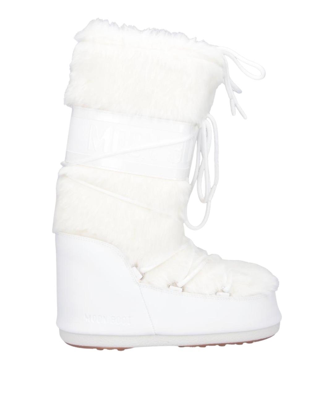 MOON BOOT Белые синтетические сапоги, фото 1