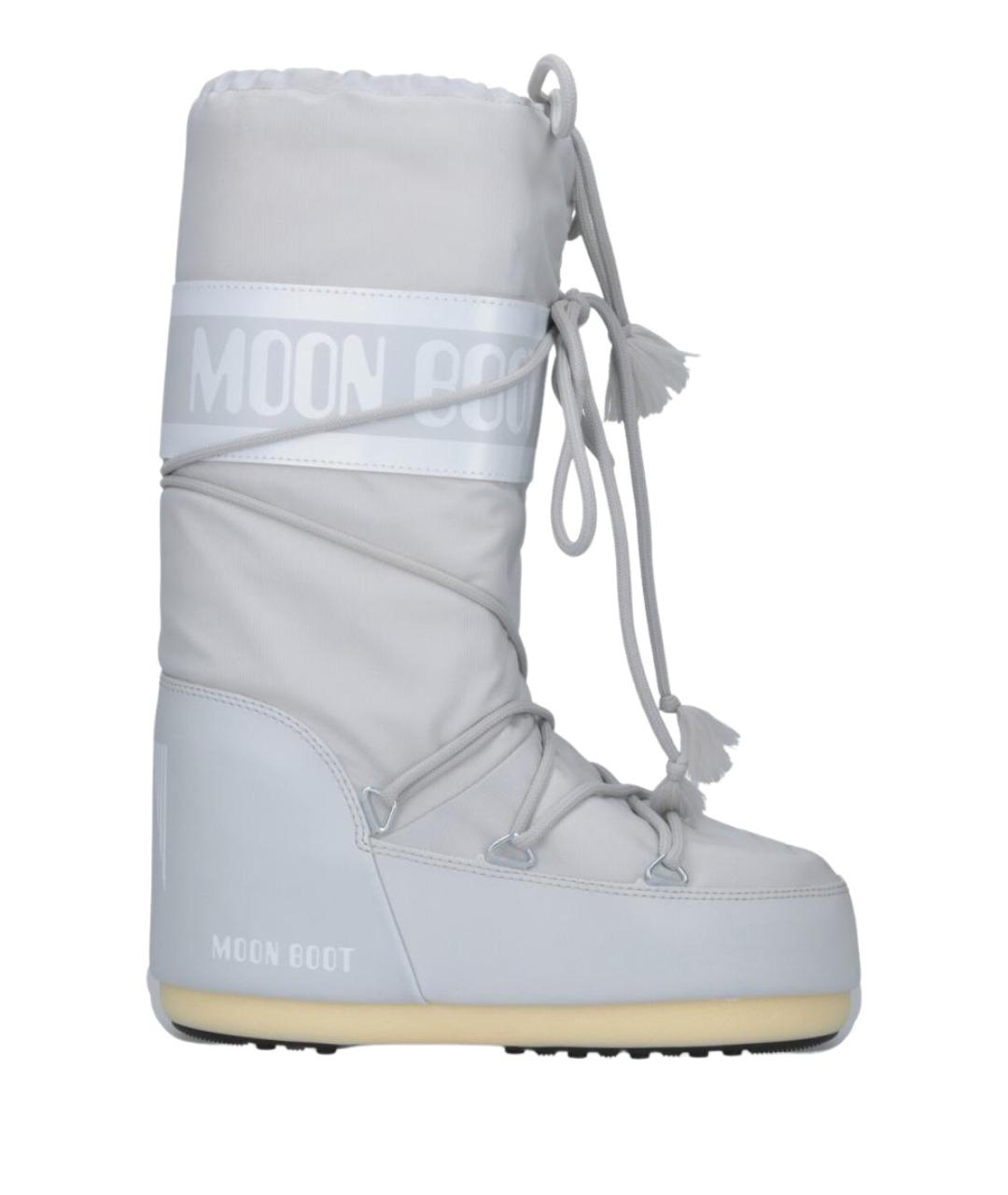 MOON BOOT Серые синтетические сапоги, фото 1