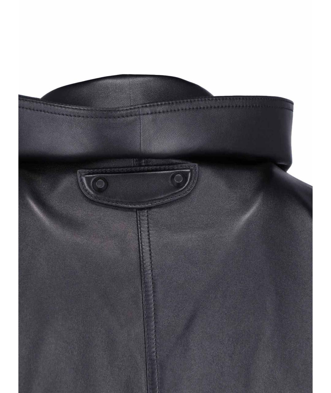 BALENCIAGA Черная кожаная куртка, фото 3