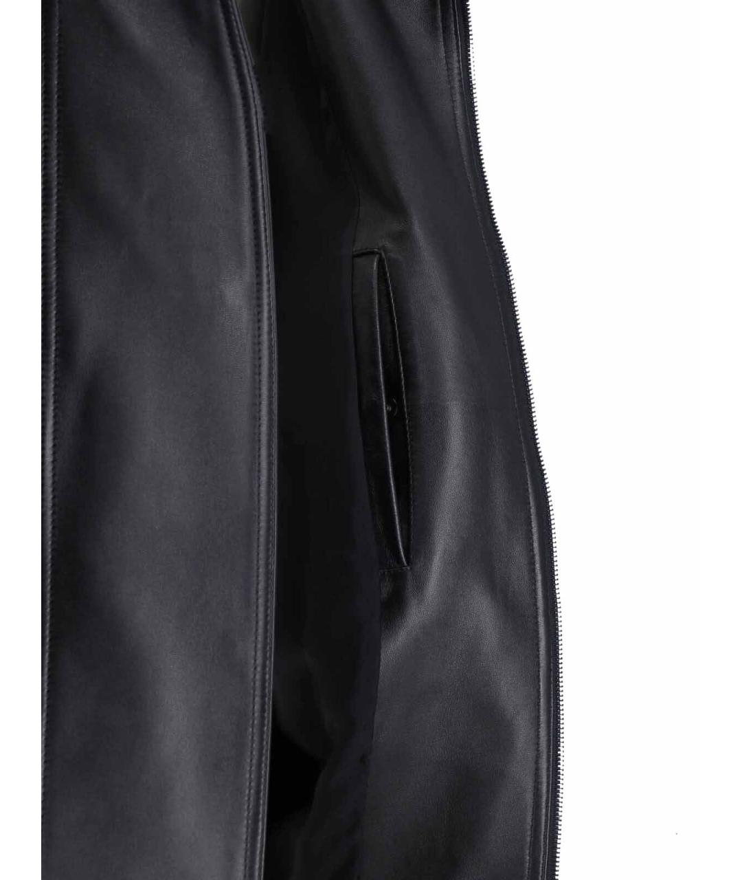 BALENCIAGA Черная кожаная куртка, фото 5