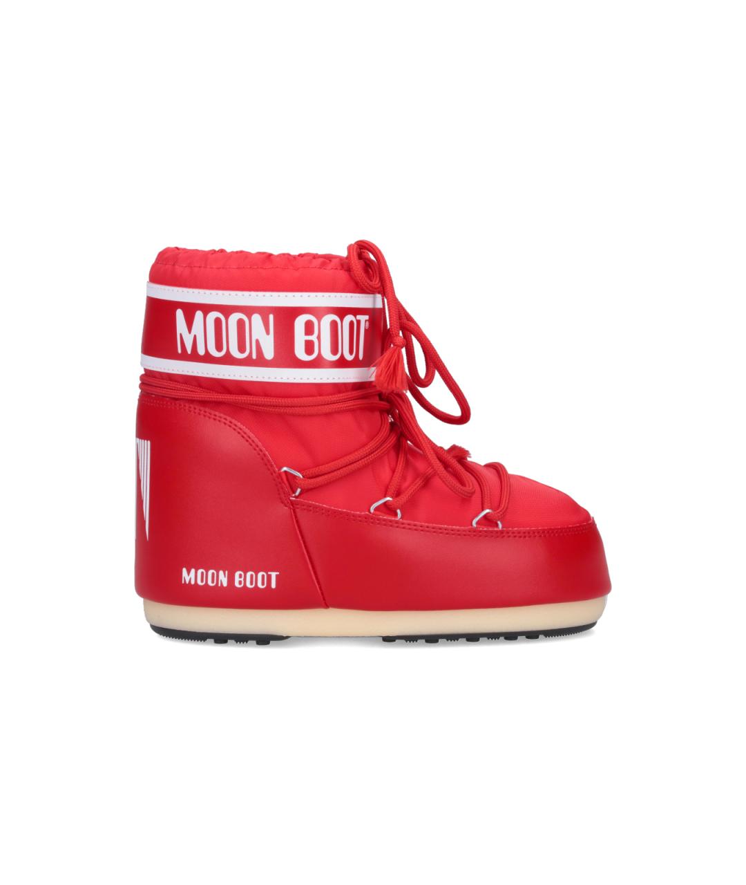 MOON BOOT Красные синтетические ботинки, фото 6