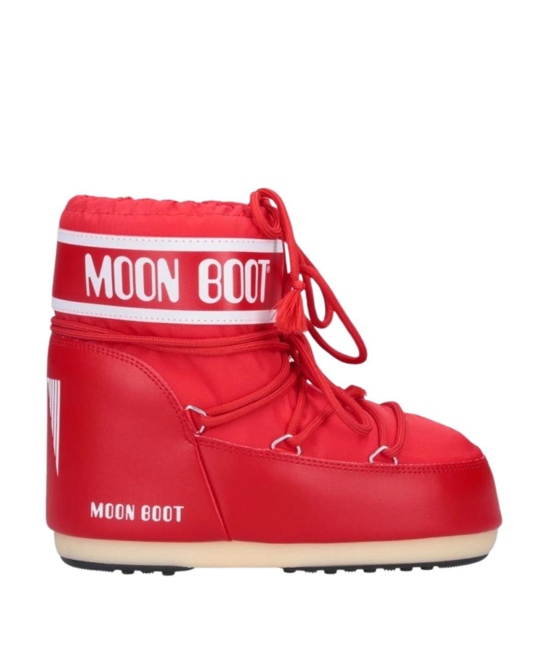 MOON BOOT Красные синтетические ботинки, фото 1
