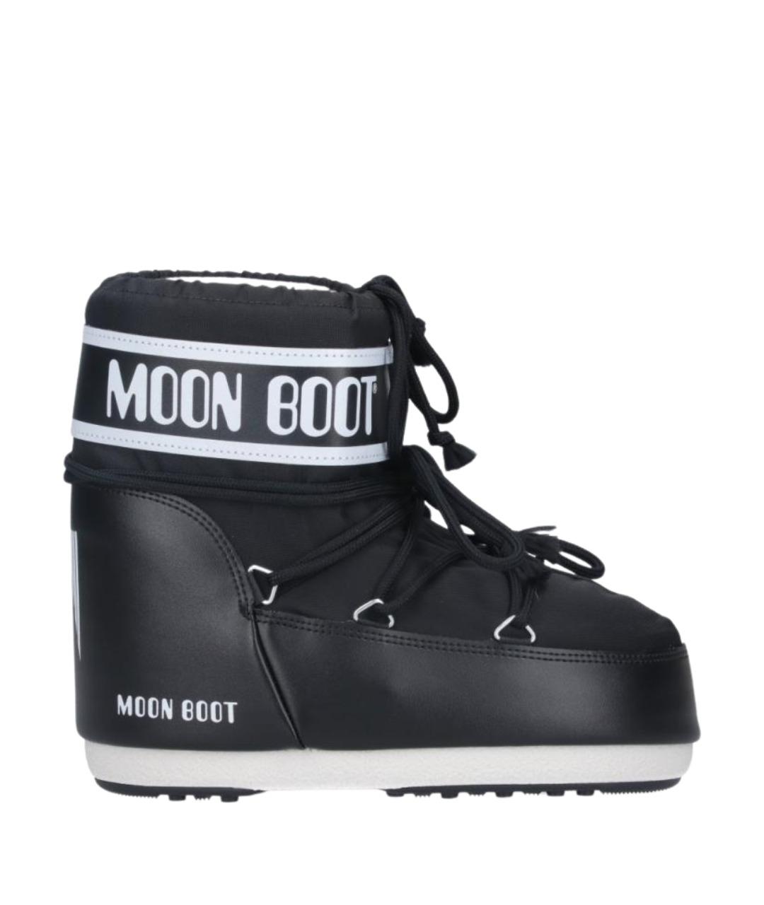 MOON BOOT Черные синтетические ботинки, фото 1