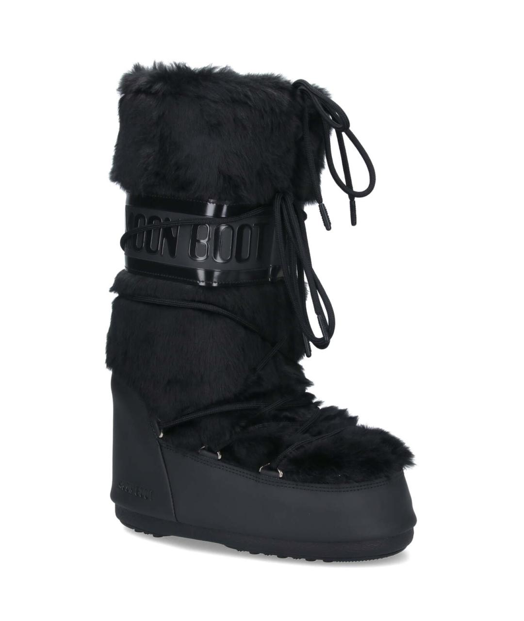 MOON BOOT Черные синтетические сапоги, фото 2