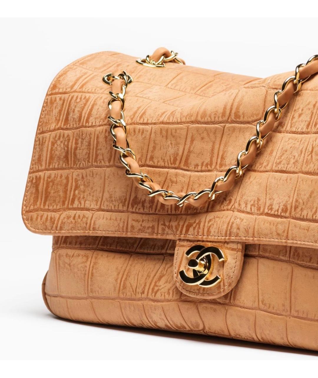CHANEL Коричневая замшевая сумка через плечо, фото 4