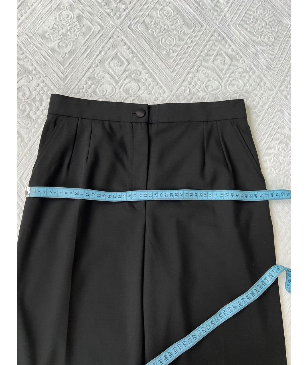 DOLCE&GABBANA Черные шерстяные брюки широкие, фото 5