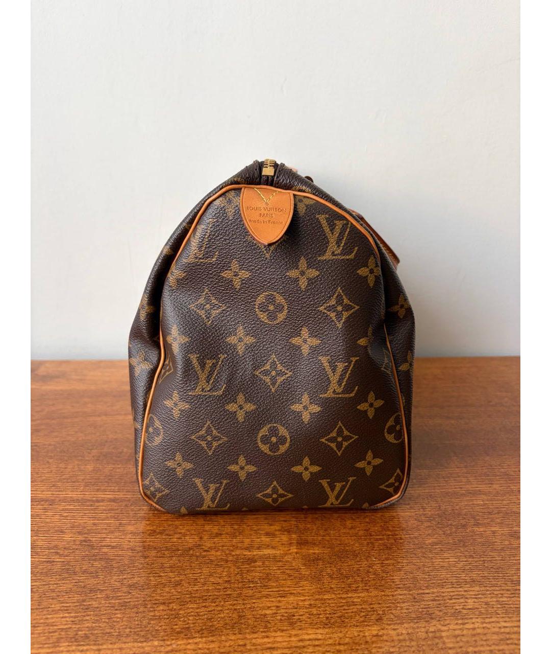 LOUIS VUITTON Коричневая сумка с короткими ручками из канвы, фото 3