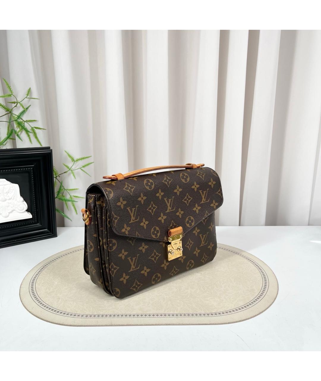 LOUIS VUITTON Коричневая сумка через плечо из канвы, фото 2