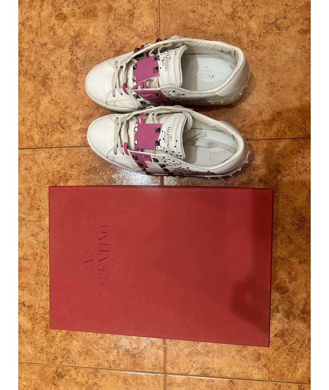 VALENTINO Белые кожаные кеды, фото 3