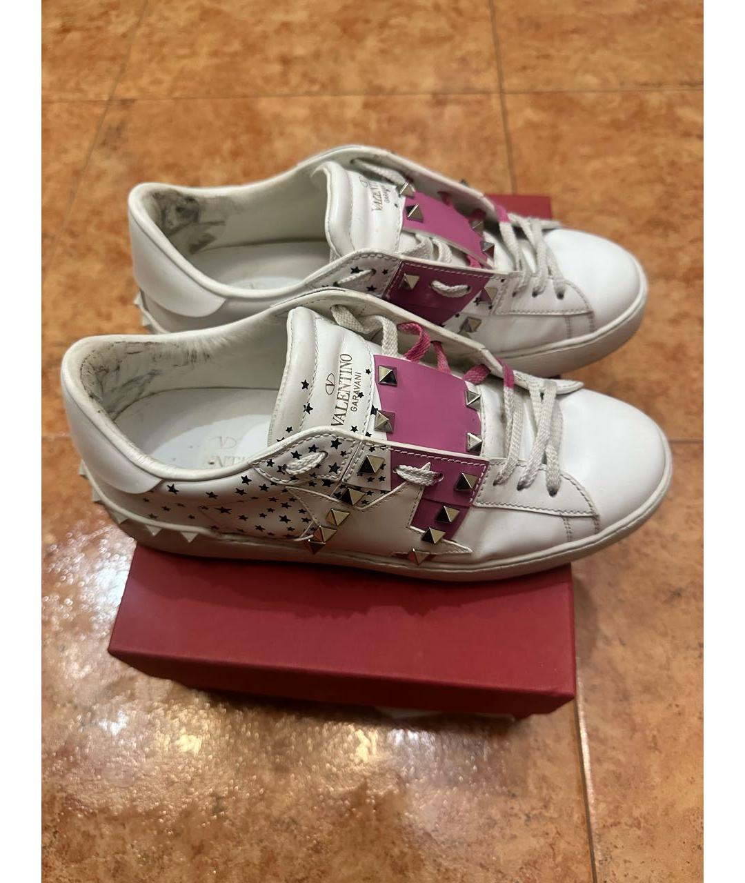 VALENTINO Белые кожаные кеды, фото 4